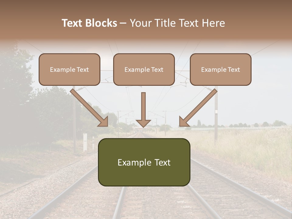 Cables Railroad Transportation PowerPoint Template