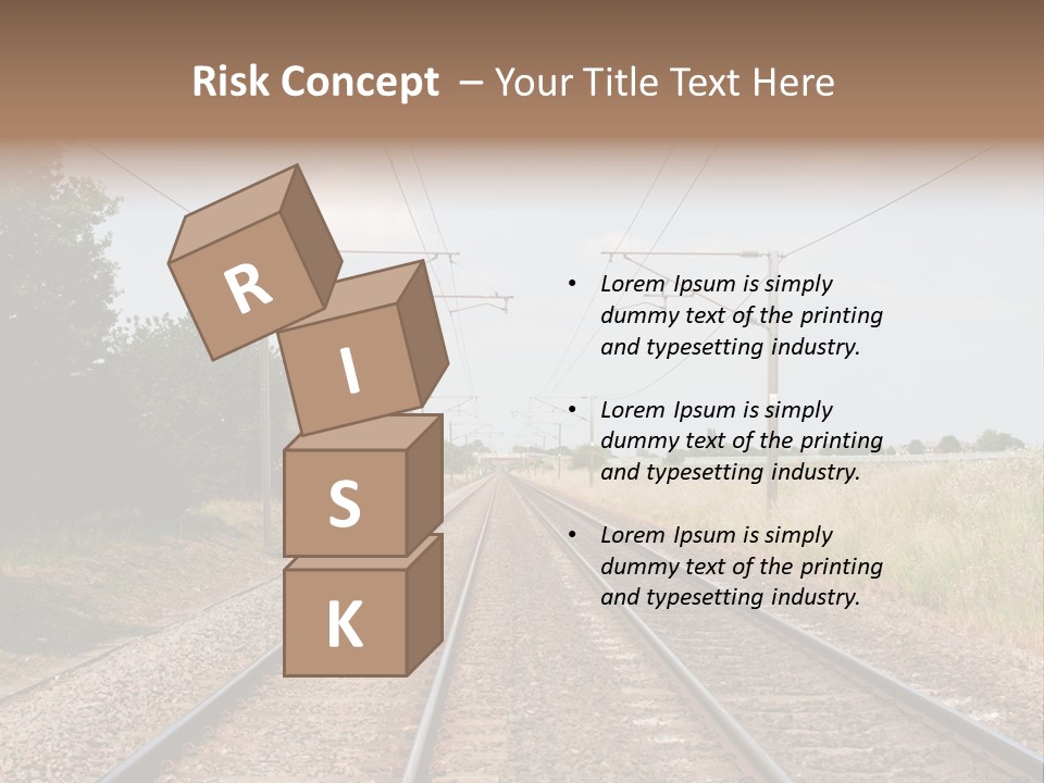 Cables Railroad Transportation PowerPoint Template