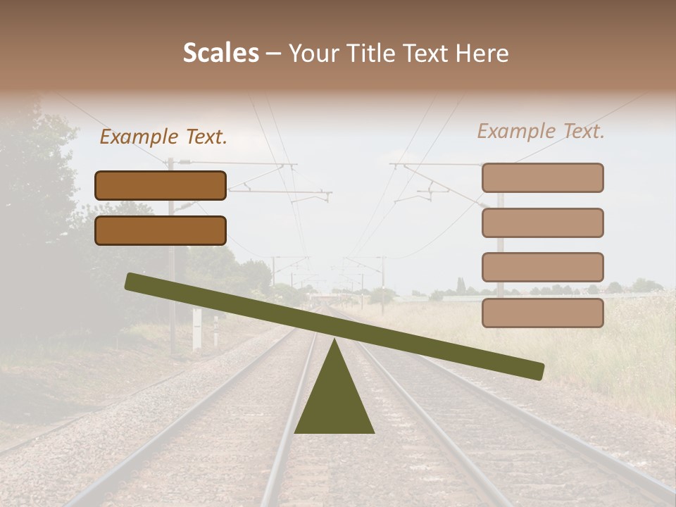 Cables Railroad Transportation PowerPoint Template