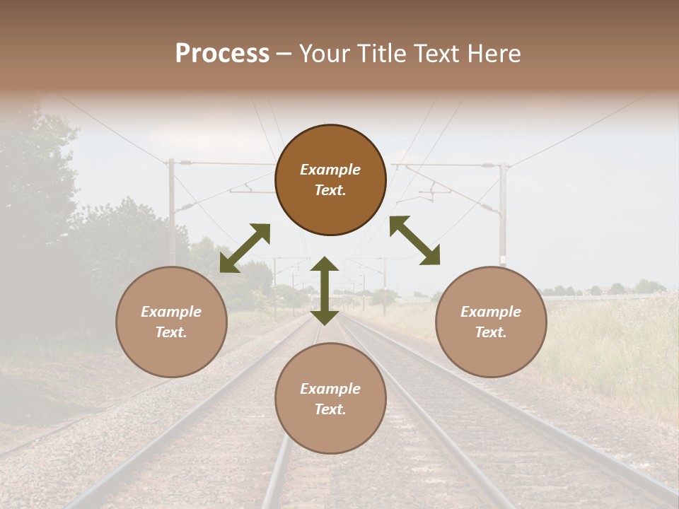 Cables Railroad Transportation PowerPoint Template