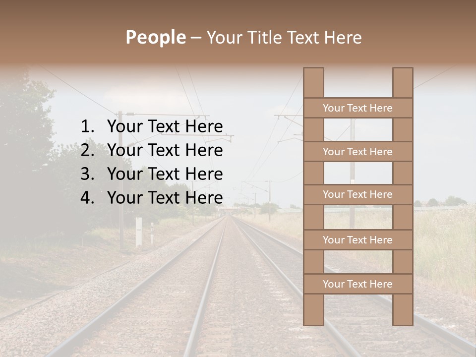 Cables Railroad Transportation PowerPoint Template