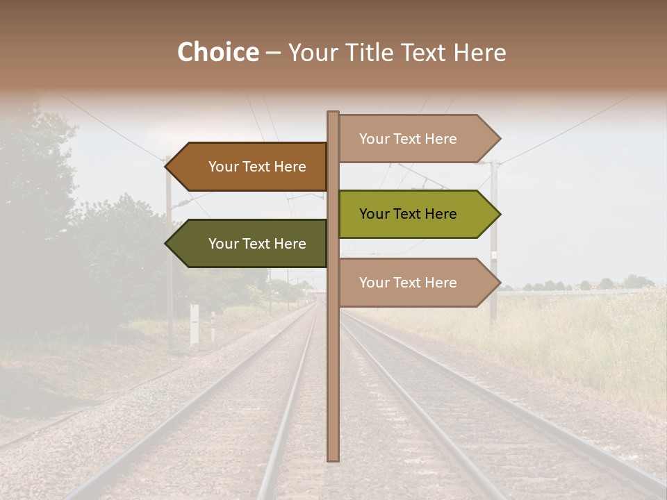 Cables Railroad Transportation PowerPoint Template