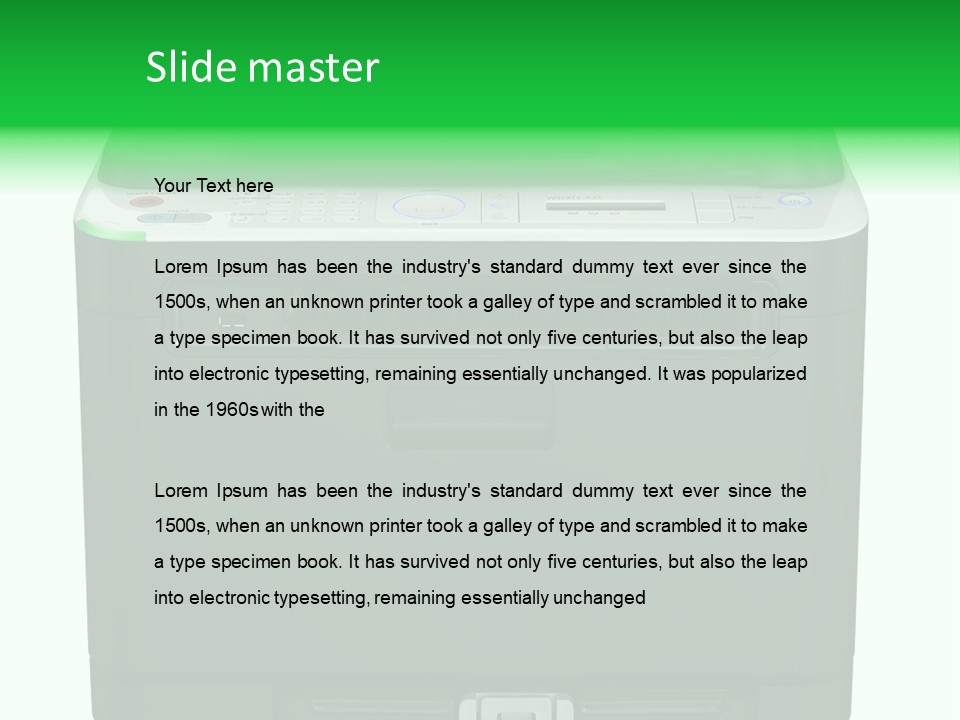 Laser Printer Silhouette PowerPoint Template