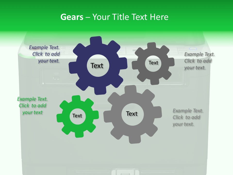 Laser Printer Silhouette PowerPoint Template
