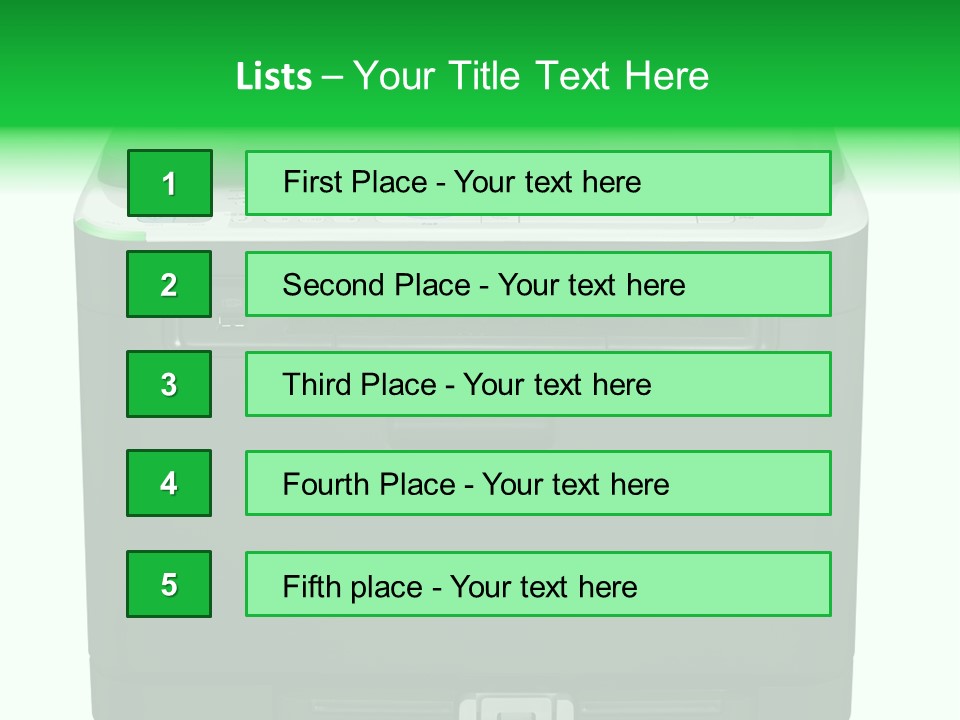 Laser Printer Silhouette PowerPoint Template