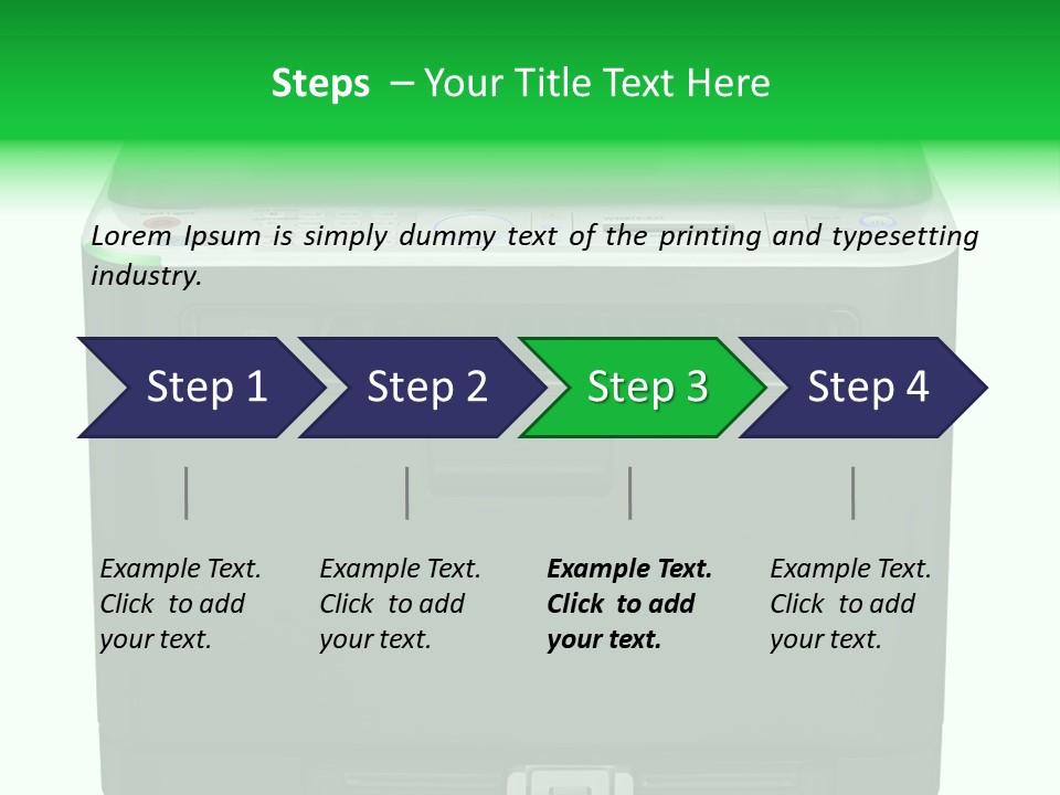 Laser Printer Silhouette PowerPoint Template