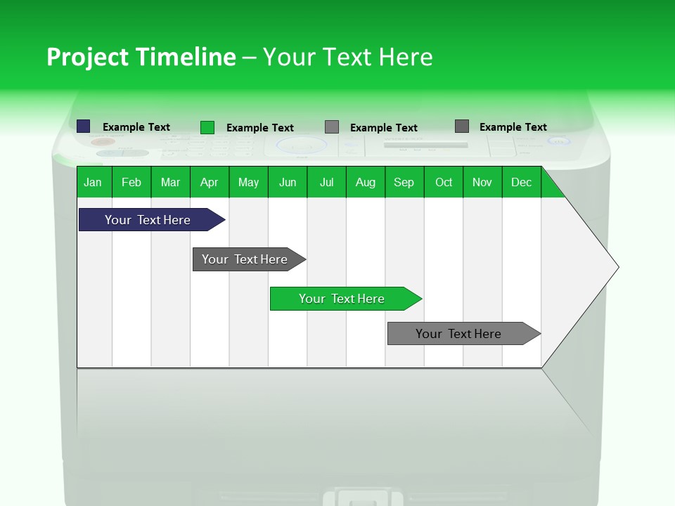 Laser Printer Silhouette PowerPoint Template