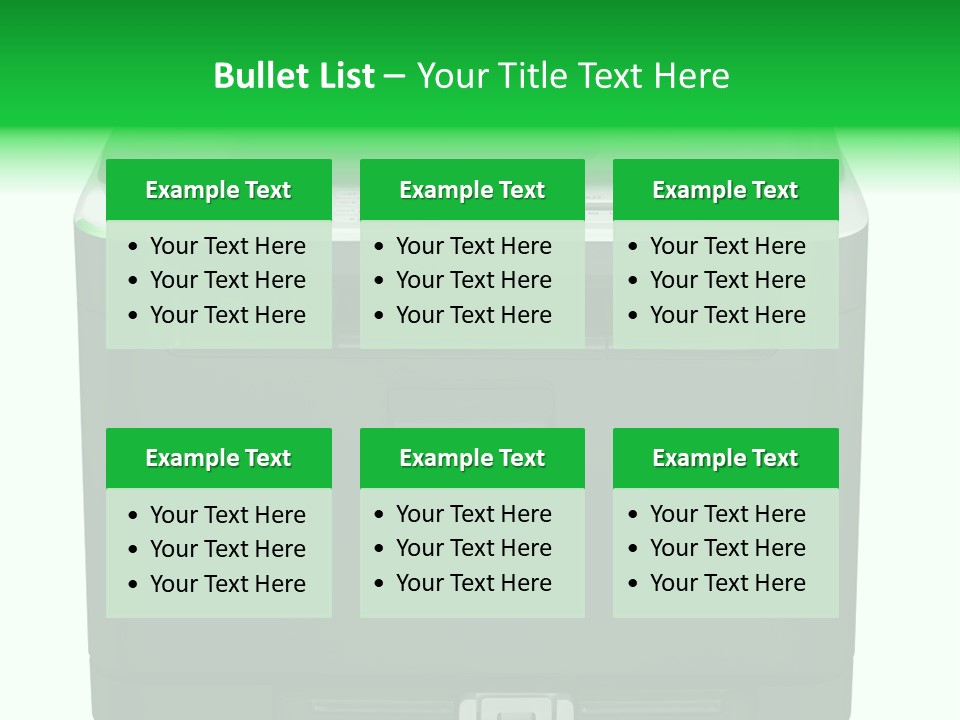 Laser Printer Silhouette PowerPoint Template