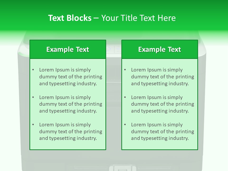 Laser Printer Silhouette PowerPoint Template