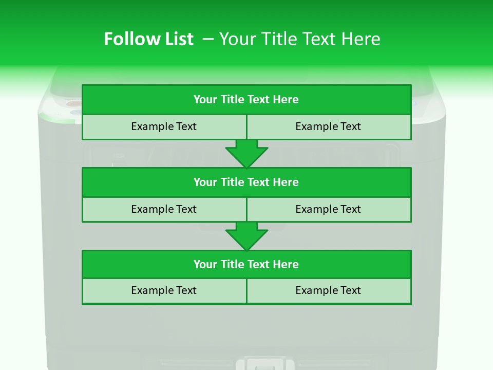 Laser Printer Silhouette PowerPoint Template