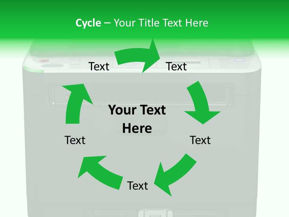 Laser Printer Silhouette PowerPoint Template