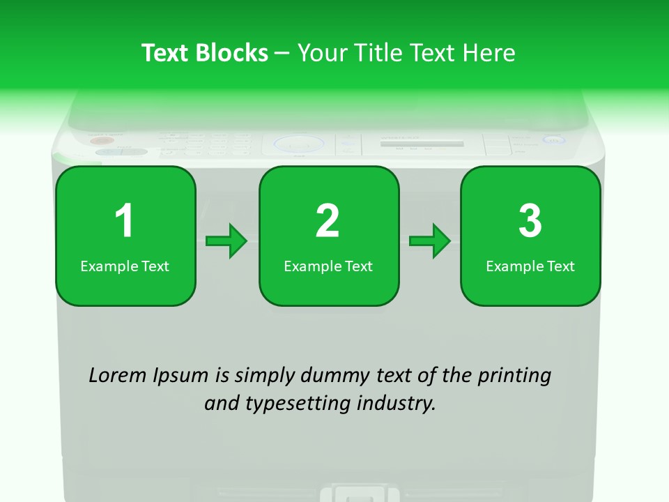 Laser Printer Silhouette PowerPoint Template