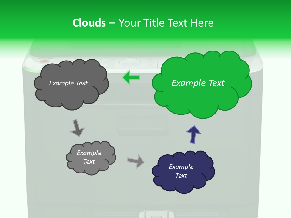 Laser Printer Silhouette PowerPoint Template