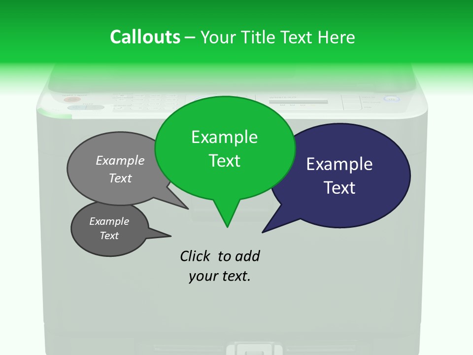 Laser Printer Silhouette PowerPoint Template
