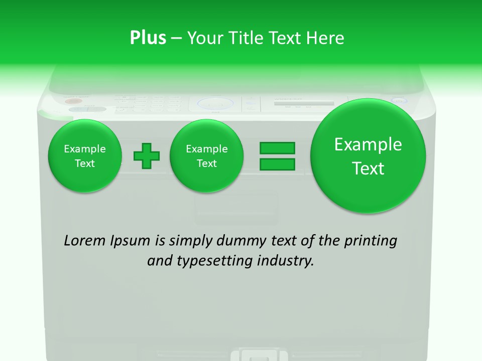 Laser Printer Silhouette PowerPoint Template