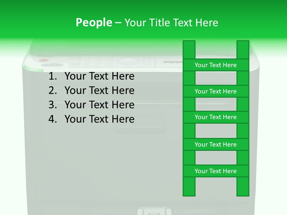 Laser Printer Silhouette PowerPoint Template