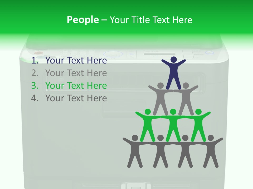 Laser Printer Silhouette PowerPoint Template