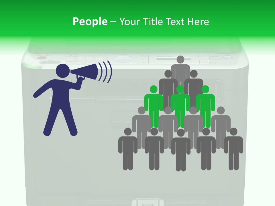 Laser Printer Silhouette PowerPoint Template