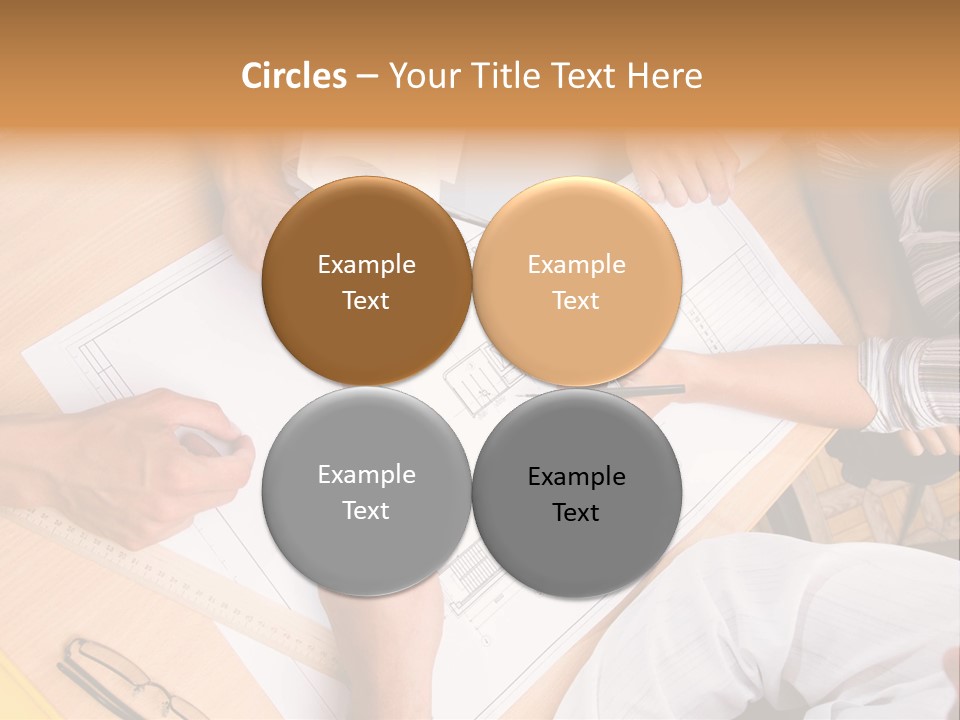 Pencil Helmet People PowerPoint Template