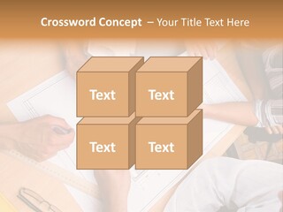 Pencil Helmet People PowerPoint Template