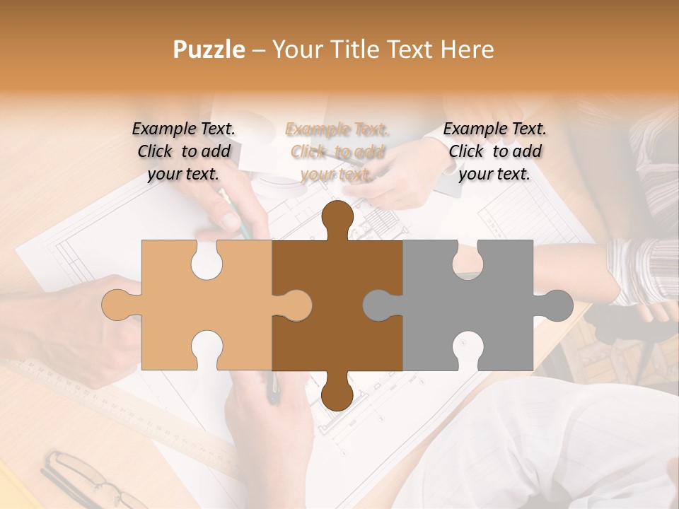 Pencil Helmet People PowerPoint Template