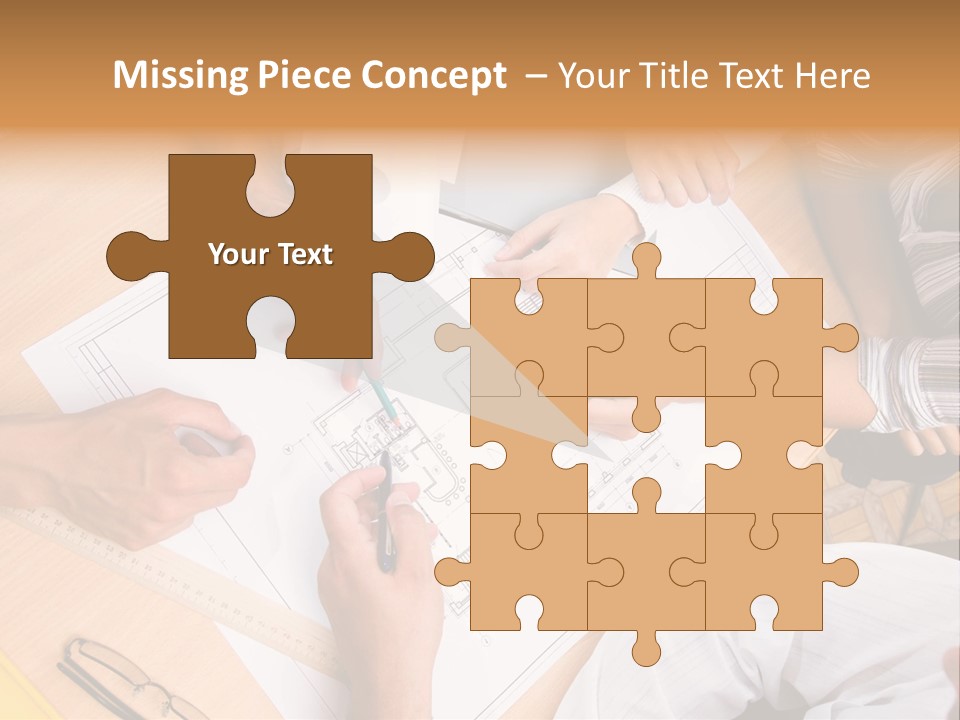 Pencil Helmet People PowerPoint Template