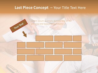 Pencil Helmet People PowerPoint Template