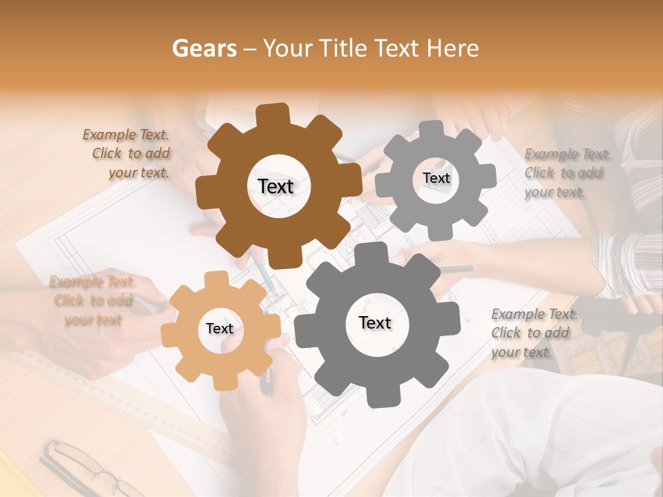 Pencil Helmet People PowerPoint Template