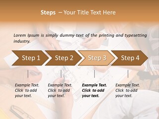 Pencil Helmet People PowerPoint Template