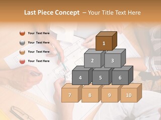 Pencil Helmet People PowerPoint Template