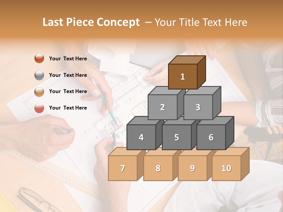 Pencil Helmet People PowerPoint Template