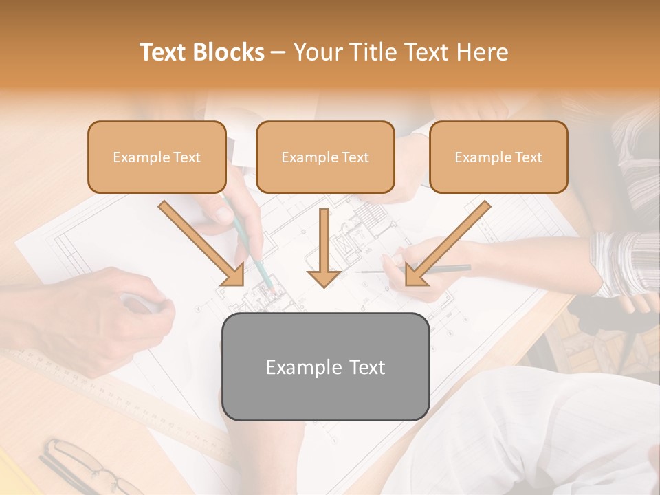 Pencil Helmet People PowerPoint Template
