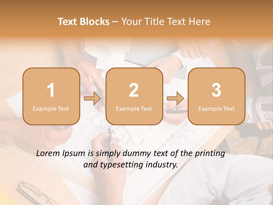 Pencil Helmet People PowerPoint Template