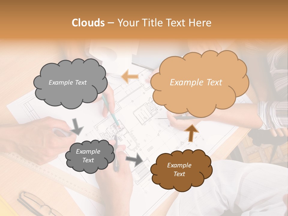 Pencil Helmet People PowerPoint Template