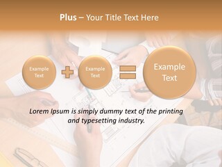 Pencil Helmet People PowerPoint Template