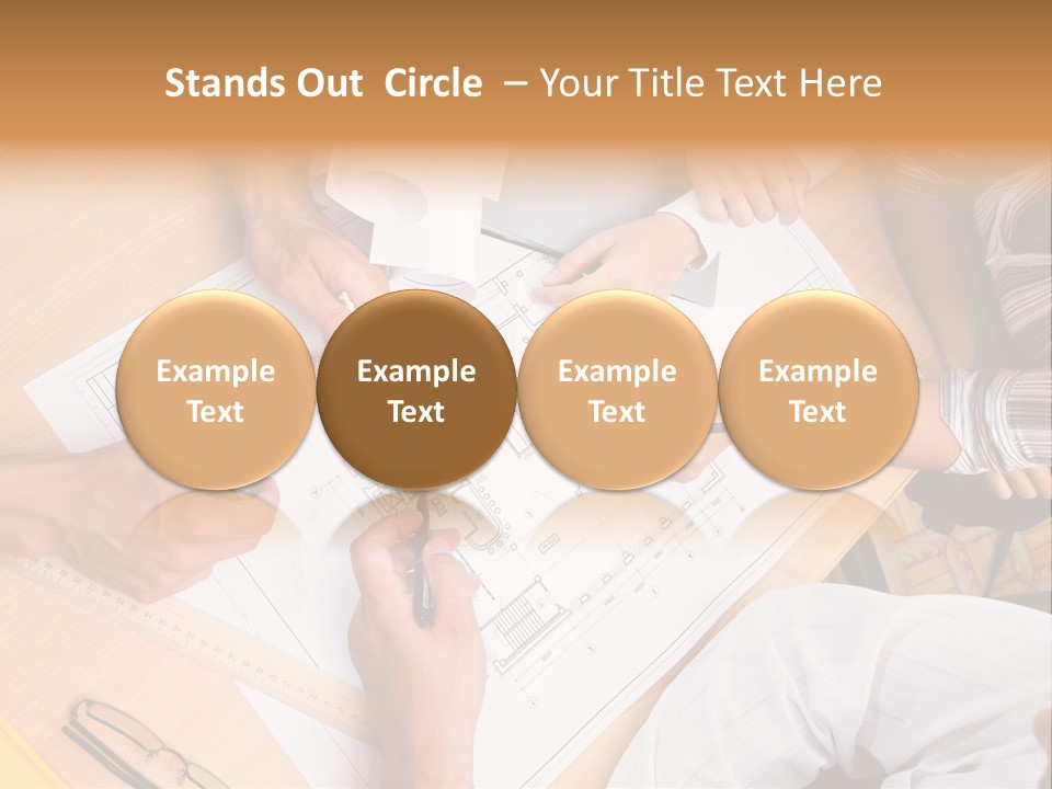 Pencil Helmet People PowerPoint Template