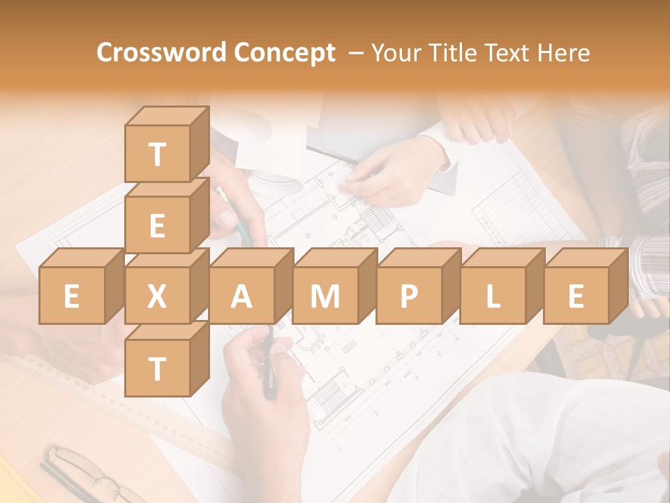 Pencil Helmet People PowerPoint Template