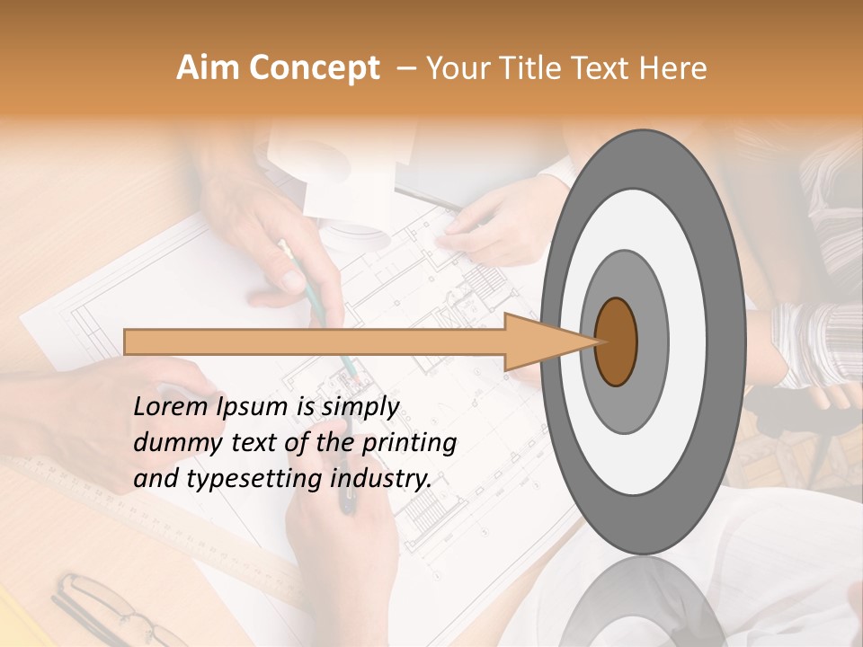 Pencil Helmet People PowerPoint Template