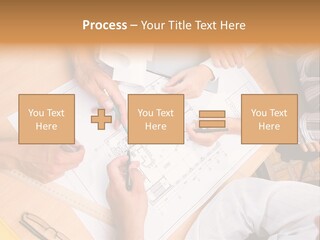 Pencil Helmet People PowerPoint Template