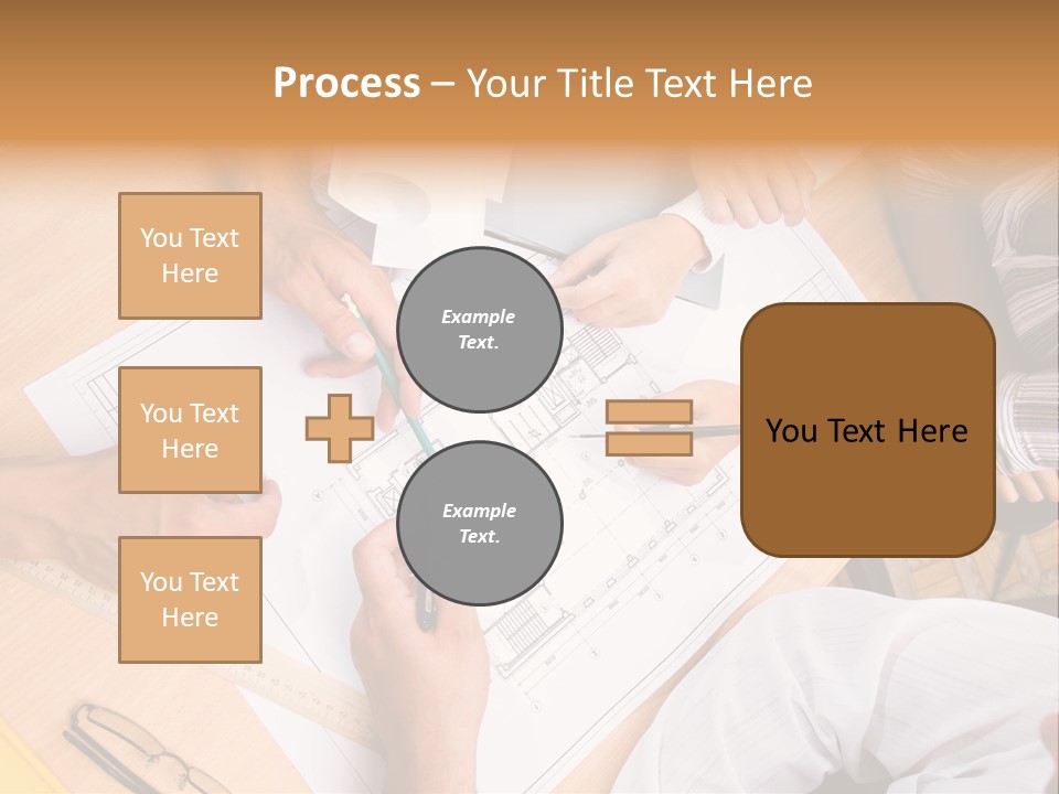 Pencil Helmet People PowerPoint Template