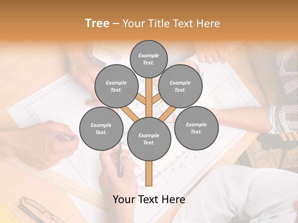 Pencil Helmet People PowerPoint Template