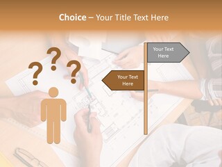 Pencil Helmet People PowerPoint Template