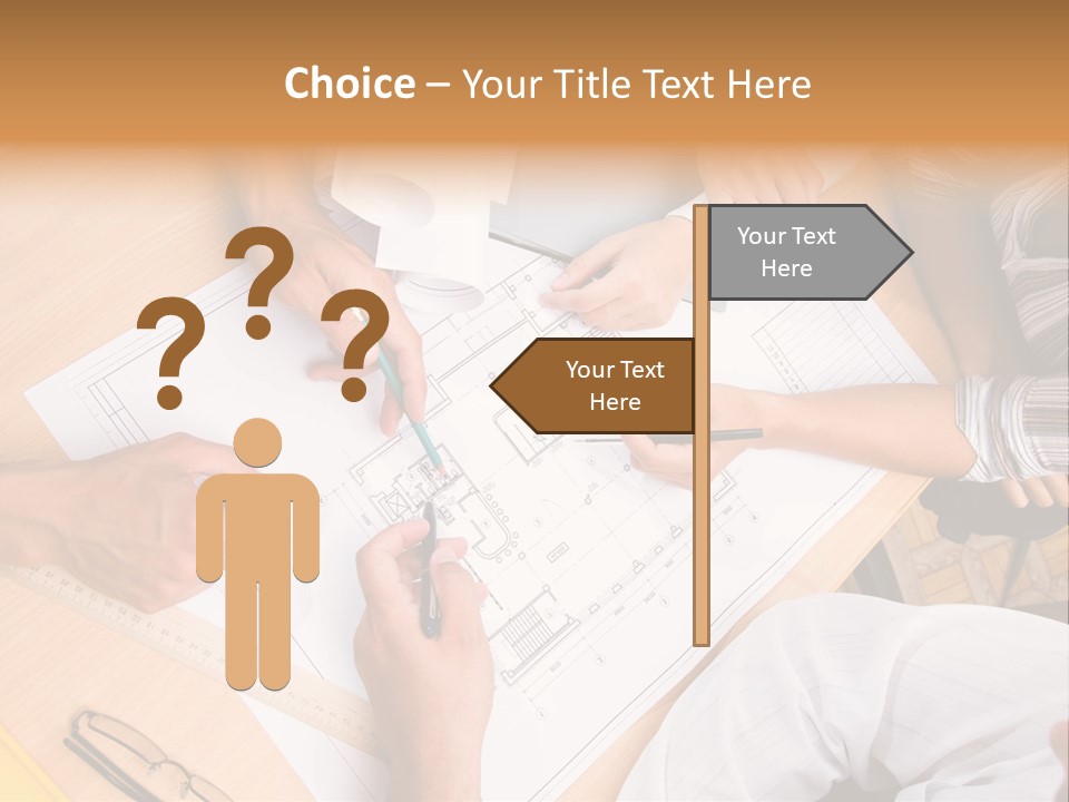 Pencil Helmet People PowerPoint Template