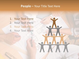 Pencil Helmet People PowerPoint Template