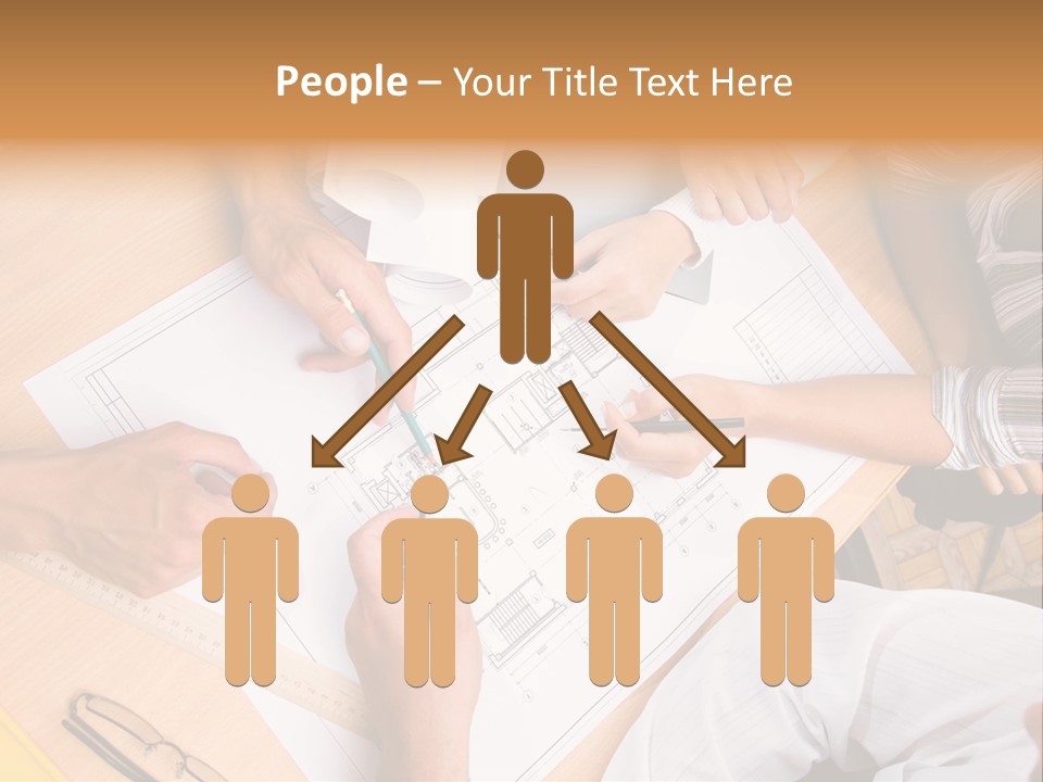 Pencil Helmet People PowerPoint Template