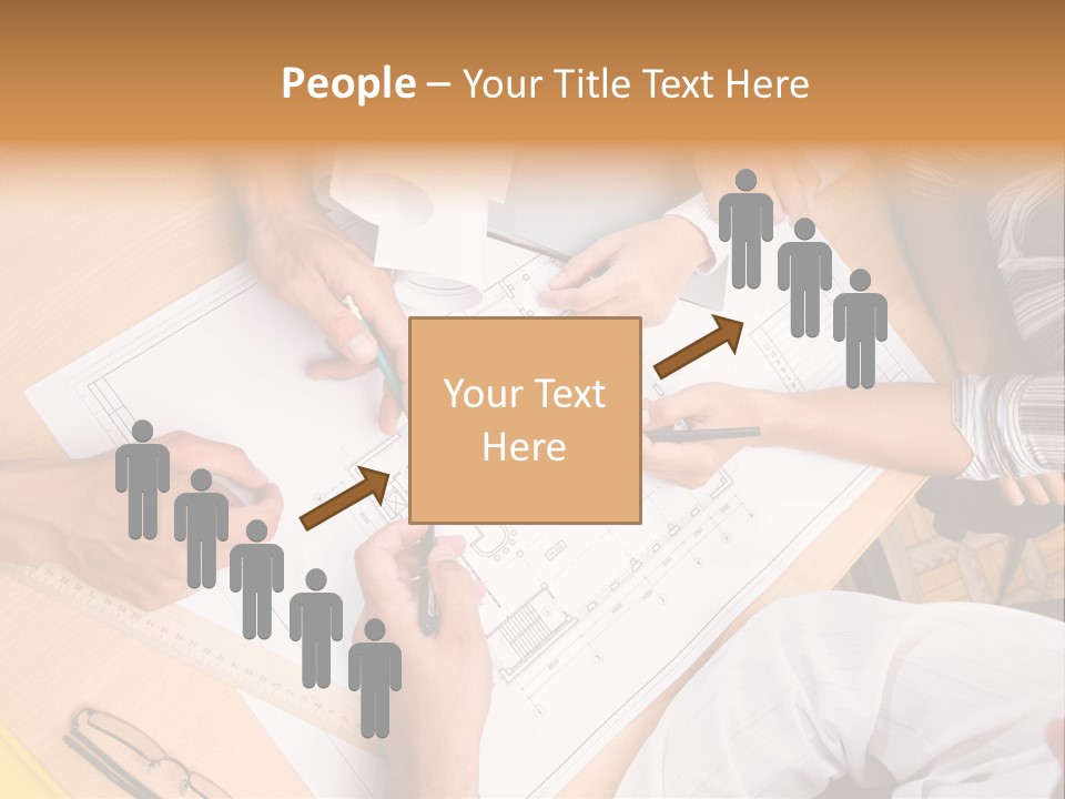 Pencil Helmet People PowerPoint Template