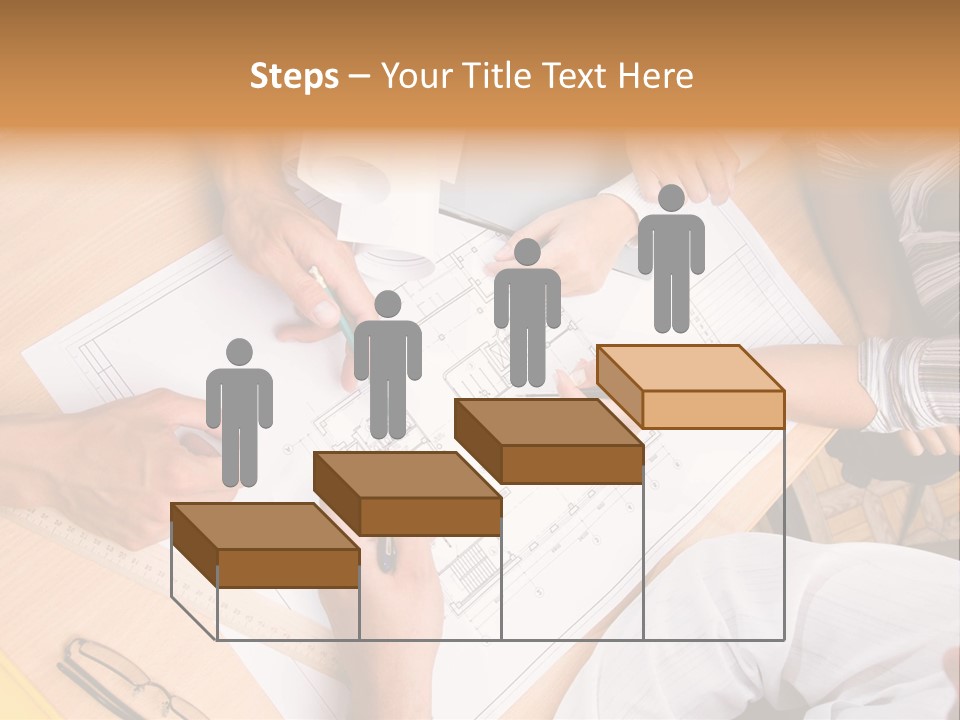 Pencil Helmet People PowerPoint Template