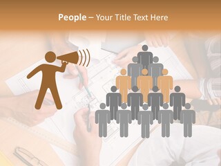 Pencil Helmet People PowerPoint Template