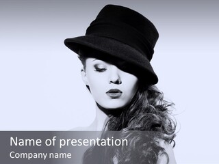 Women French Black PowerPoint Template