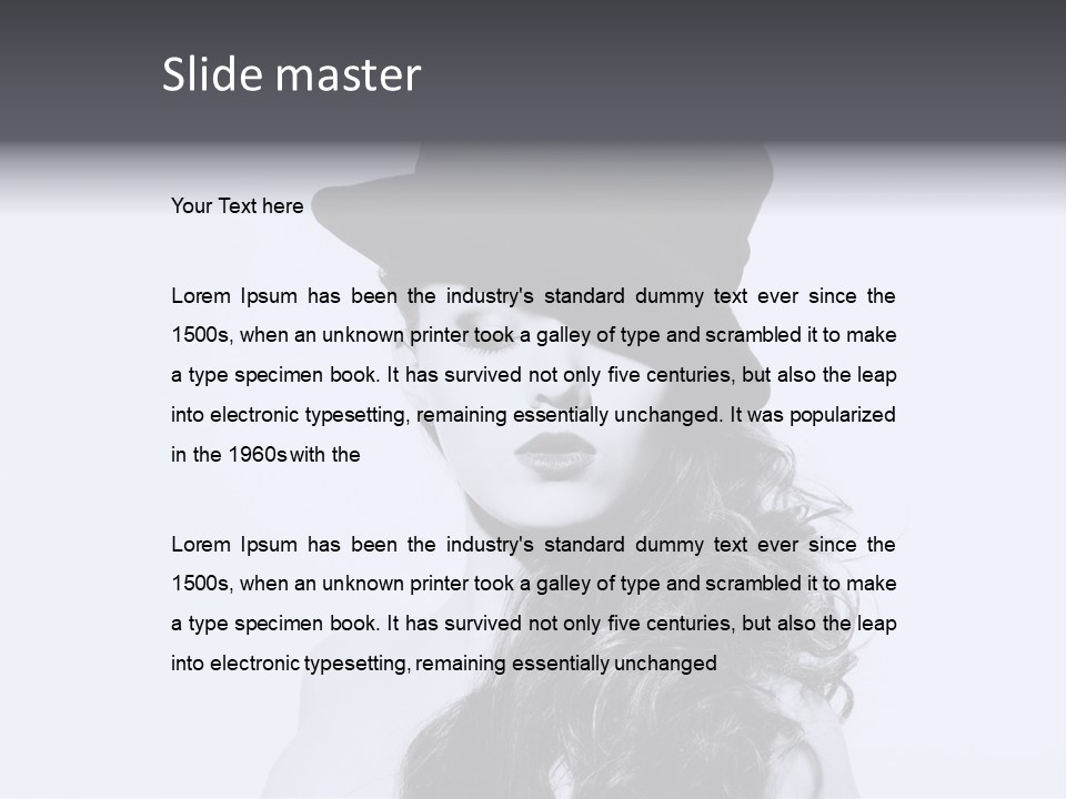 Women French Black PowerPoint Template